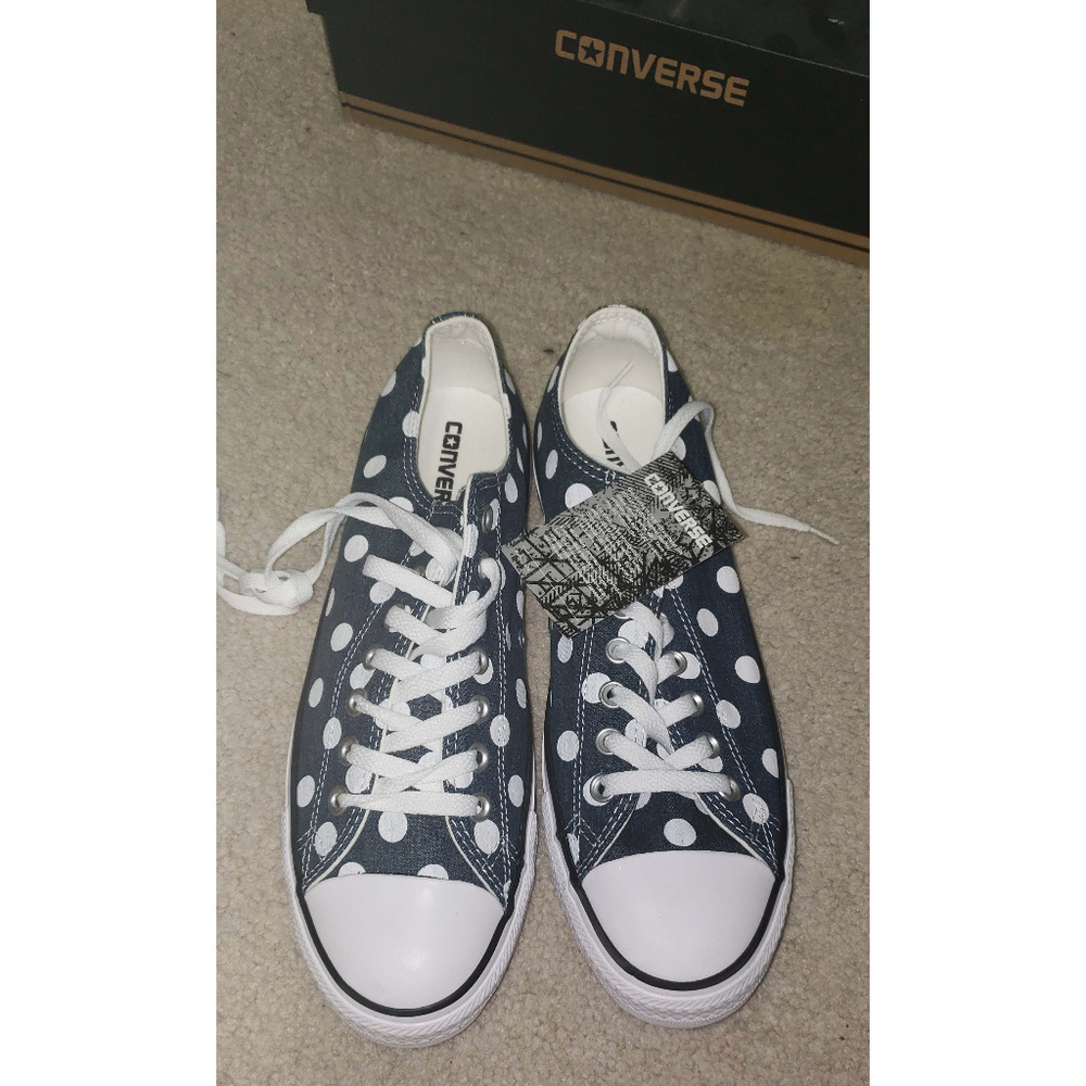 Converse Denim Polka Dot Size 9/11 NWT